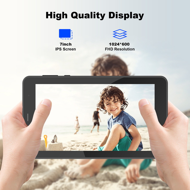 Máy tính bảng C idea 7 inch Wifi kèm ốp, bộ nhớ 8+256GB, bộ xử lý Quad Core, màn hình IPS 600x1024 cảm ứng CM516 màu đen