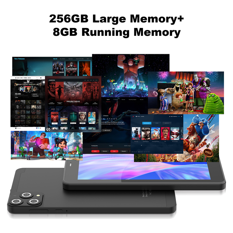 Máy tính bảng C idea 7 inch Wifi kèm ốp, bộ nhớ 8+256GB, bộ xử lý Quad Core, màn hình IPS 600x1024 cảm ứng CM516 màu đen