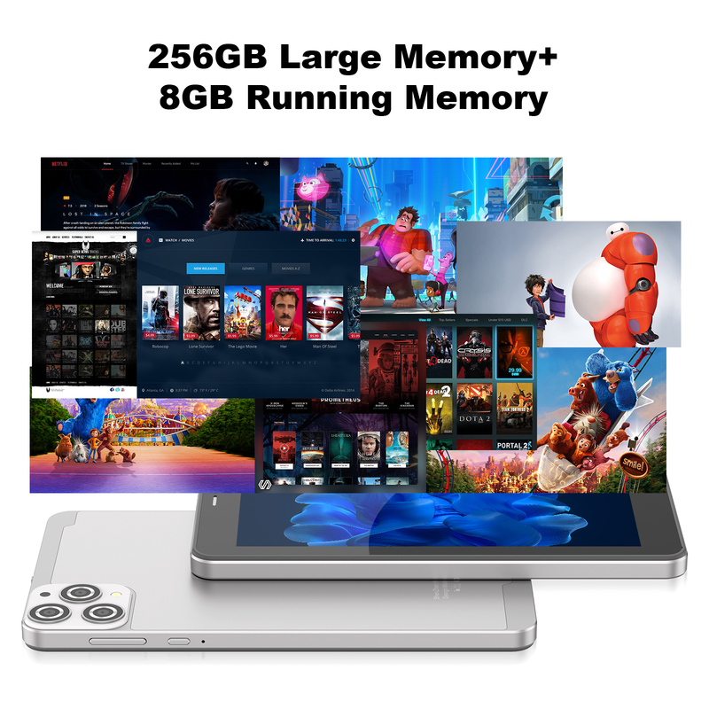 Máy tính bảng C idea 7 inch Wifi kèm ốp, bộ nhớ 8+256GB, bộ xử lý Quad Core, màn hình cảm ứng IPS 600x1024 CM516 màu bạc