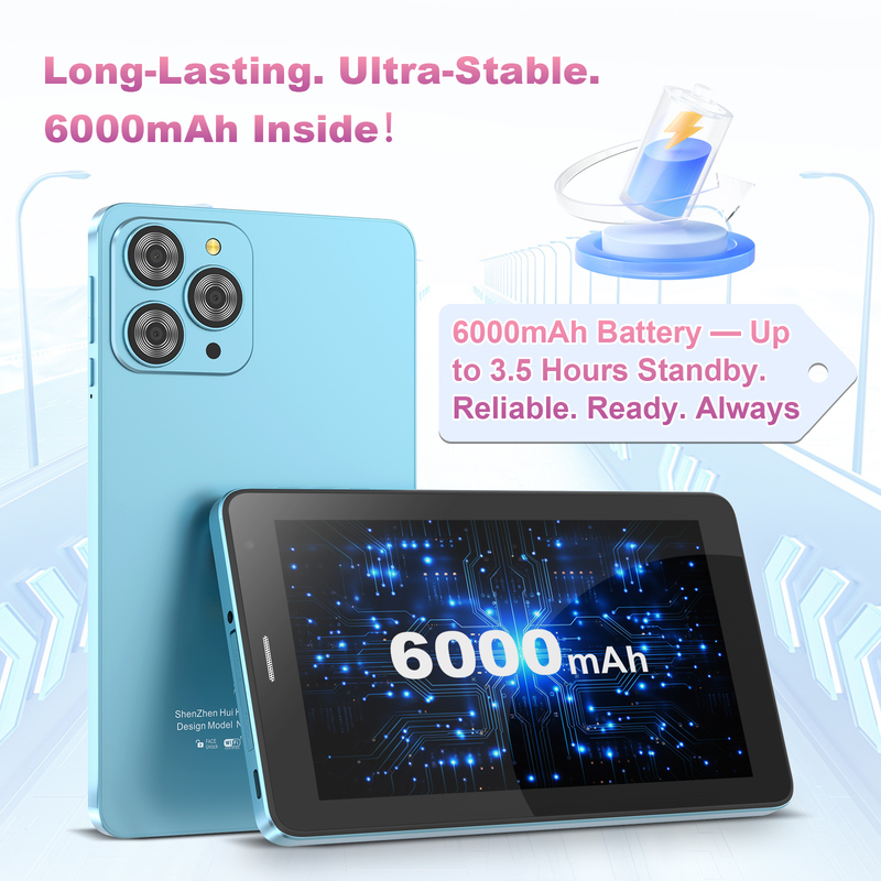 Máy tính bảng C idea 7 inch Wifi kèm ốp, bộ nhớ 8+256GB, bộ xử lý lõi tứ, màn hình cảm ứng IPS 600x102e4 CM517 màu xanh lam