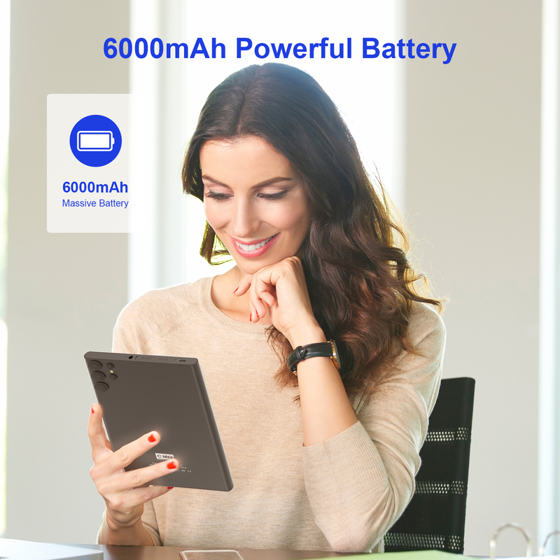 C ý tưởng máy tính bảng Wifi 7 inch với vỏ 8+256GB lưu trữ Quad Core Processor 600x1024 IPS màn hình cảm ứng CM524 màu đen