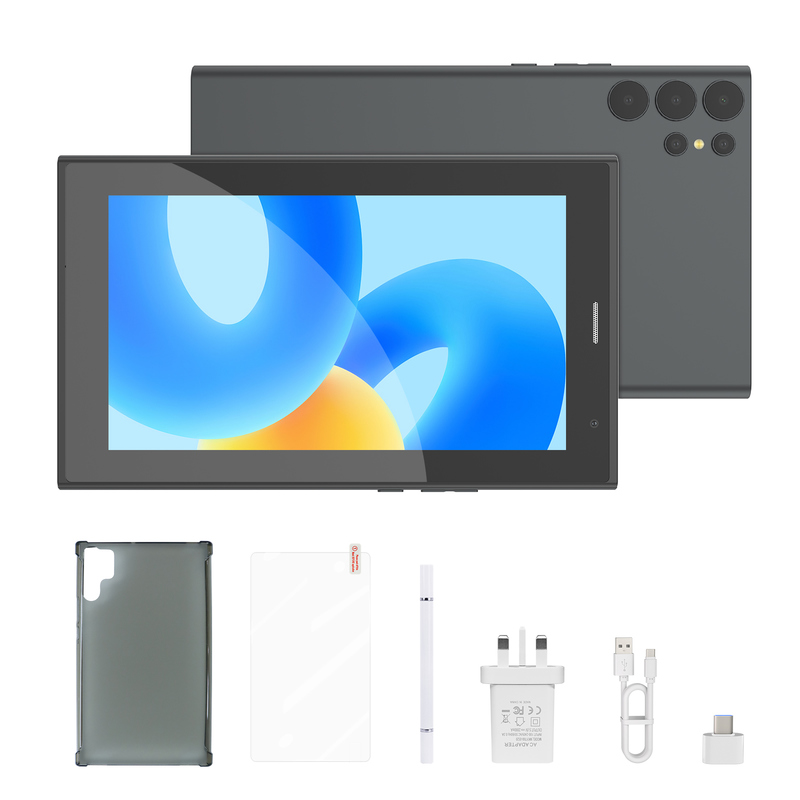 C ý tưởng Máy tính bảng Wifi 7 inch với vỏ 8+256GB Bộ nhớ Quad Core Processor 600x1024 IPS màn hình cảm ứng CM524 màu xám