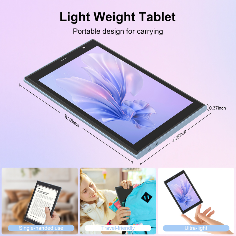 Máy tính bảng Wifi C idea 8 inch với bộ nhớ 8+512GB, bộ xử lý Quad Core, màn hình cảm ứng IPS 800x1280 màu xanh CM824