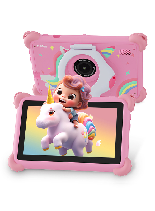 C Idea 7 Inch Android 14 Tablet thông minh giáo dục cho sinh viên CM88 màu hồng
