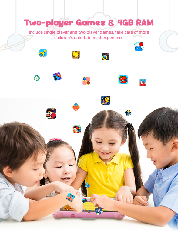 C Idea 7 Inch Android 14 Tablet thông minh giáo dục cho sinh viên CM88 màu hồng