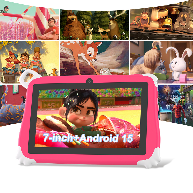 Máy tính bảng C Idea Android 15 cho trẻ em 8+256GB, Máy tính bảng giáo dục Kidspad với Ứng dụng thân thiện CM86 màu hồng
