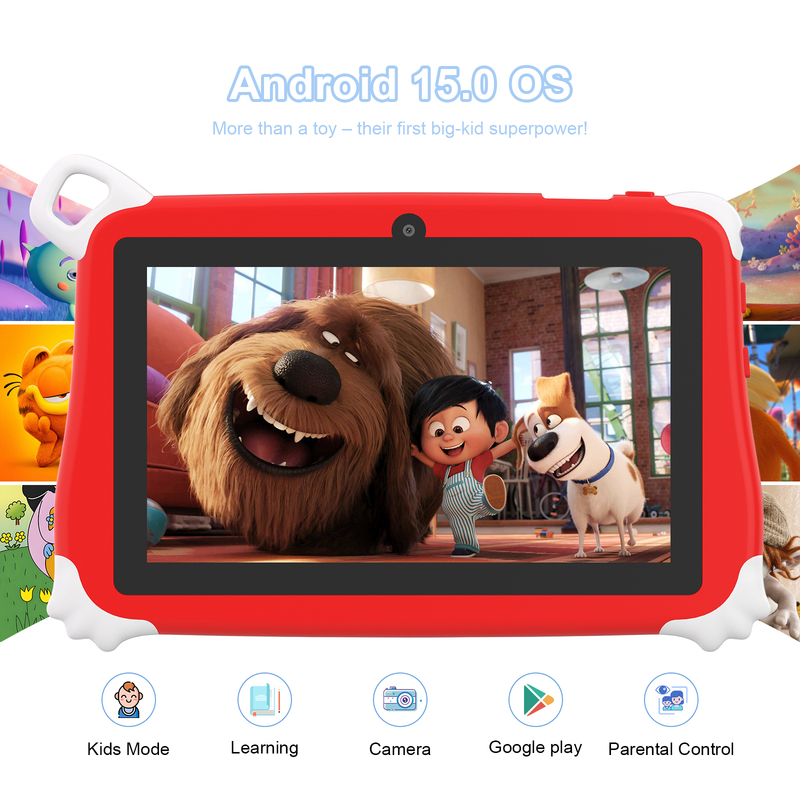 Máy tính bảng C Idea Android 15 cho trẻ em 8+256GB, Máy tính bảng giáo dục Kidspad với Ứng dụng thân thiện CM86 màu đỏ
