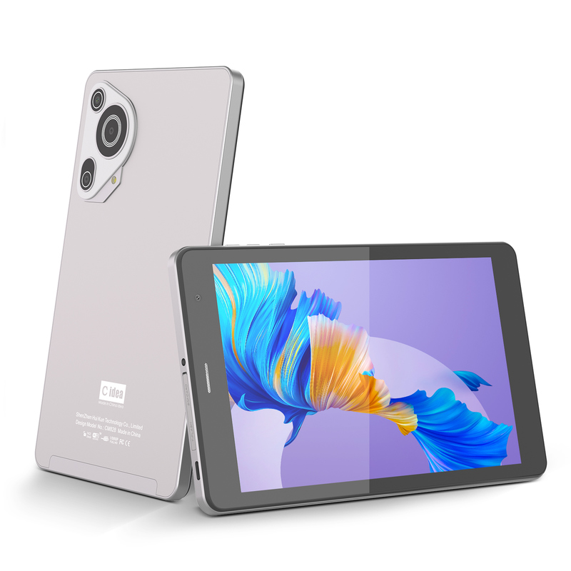C ý tưởng thanh thiếu niên bạc 8 Inch Tablet Android 15 với khe cắm thẻ tf, WiFi, 8GB + 512GB, 800 * 1280 IPS incell CM828