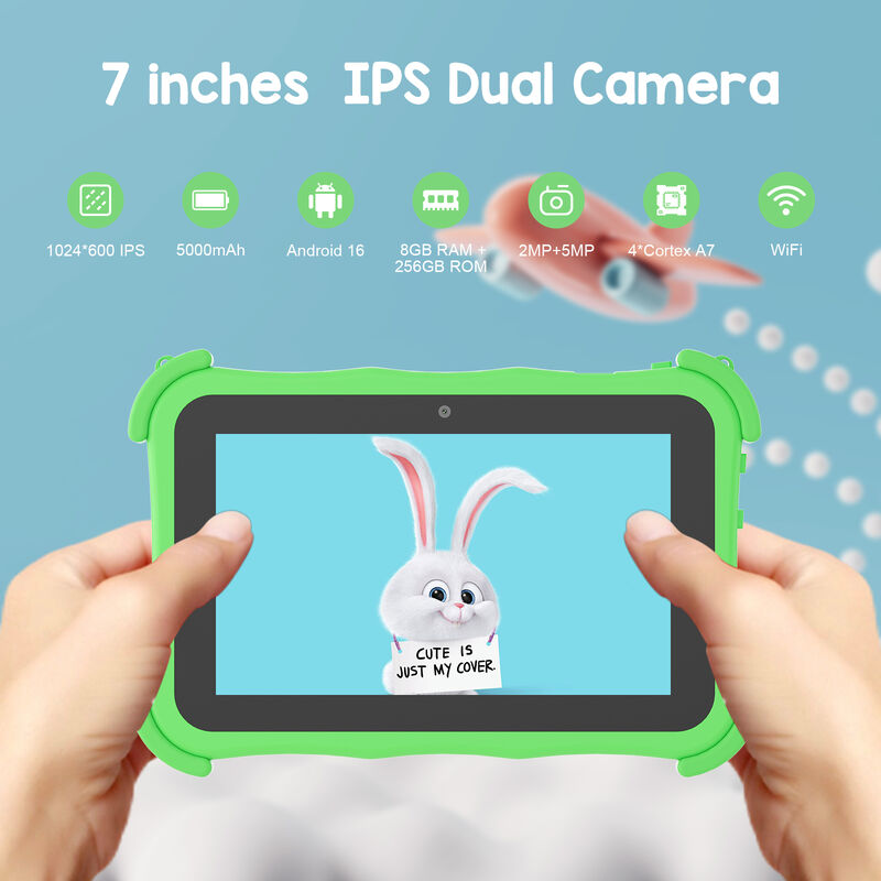 C idea Youth 7 Inch Tablet Android 16 with tf card slot, WiFi,8GB +256GB, 1024*600 CM89