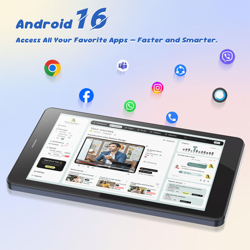 C idea 7 inch Wifi Tablet with Case 8+256GB Storage Quad Core Processor 600x1024 IPS Touchscreen CM517 air