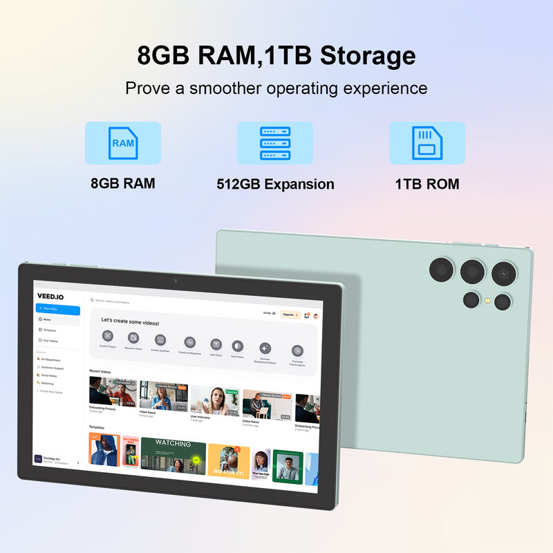 Máy tính bảng Android C Idea 10 inch CPU Snapdragon kèm bàn phím cho học sinh CM9000ultra Xanh lá