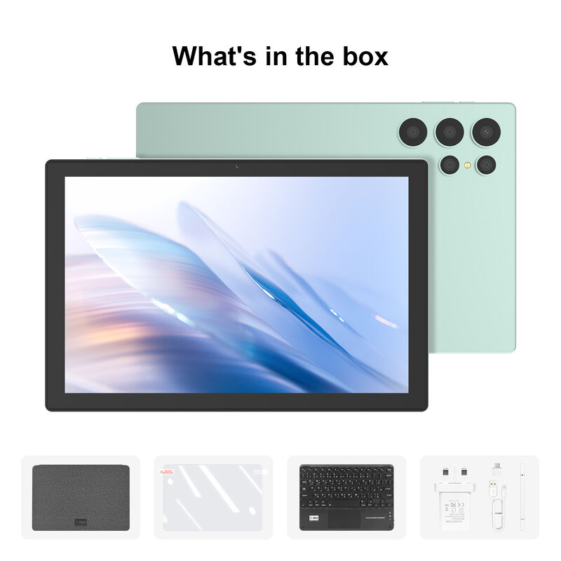 Máy tính bảng Android C Idea 10 inch CPU Snapdragon kèm bàn phím cho học sinh CM9000ultra Xanh lá