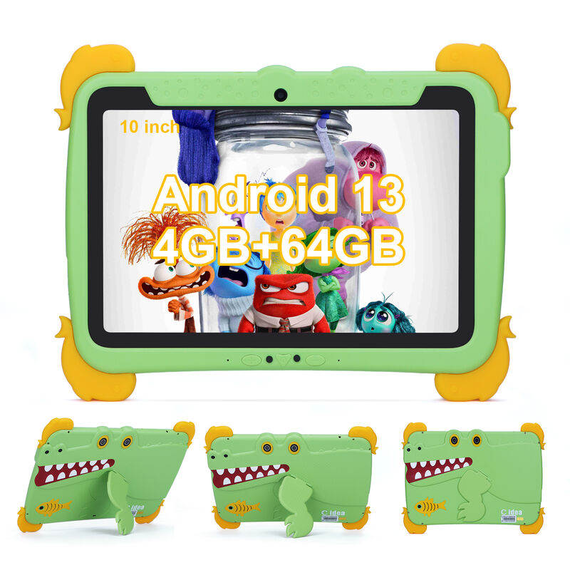 C ý tưởng Kids Tab 10.1inch Android 13 Tablet cho trẻ em 4GB RAM 64GB ROM Bảo vệ mắt màn hình cảm ứng cho trẻ em 3-8 tuổi