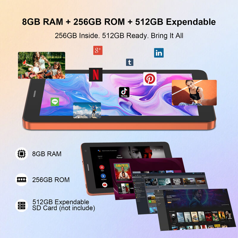 C Idea CM517 Air 7 Inch Tablet PC Android 16 Quản lý Qualcomm HD Capacitive Screen With Protective Cover